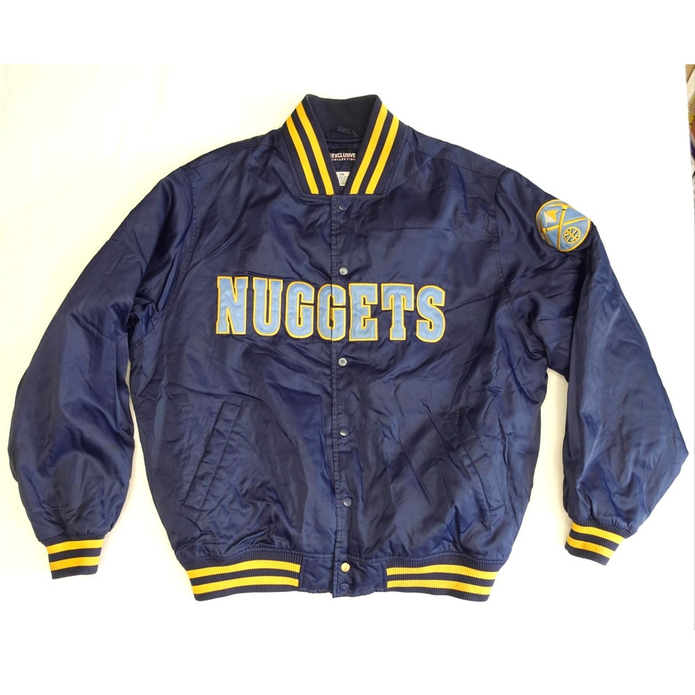 Denver Nuggets Jacket Mens 2XL Blue Nylon NBA Basketball Exclusive Collection